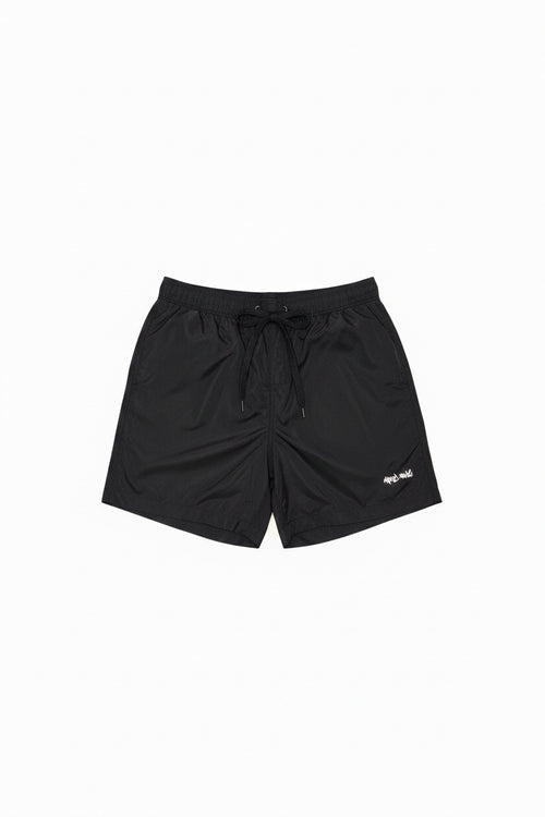 Black beach shorts