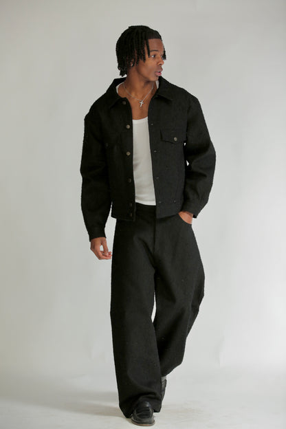 Jeans denim graffiati neri