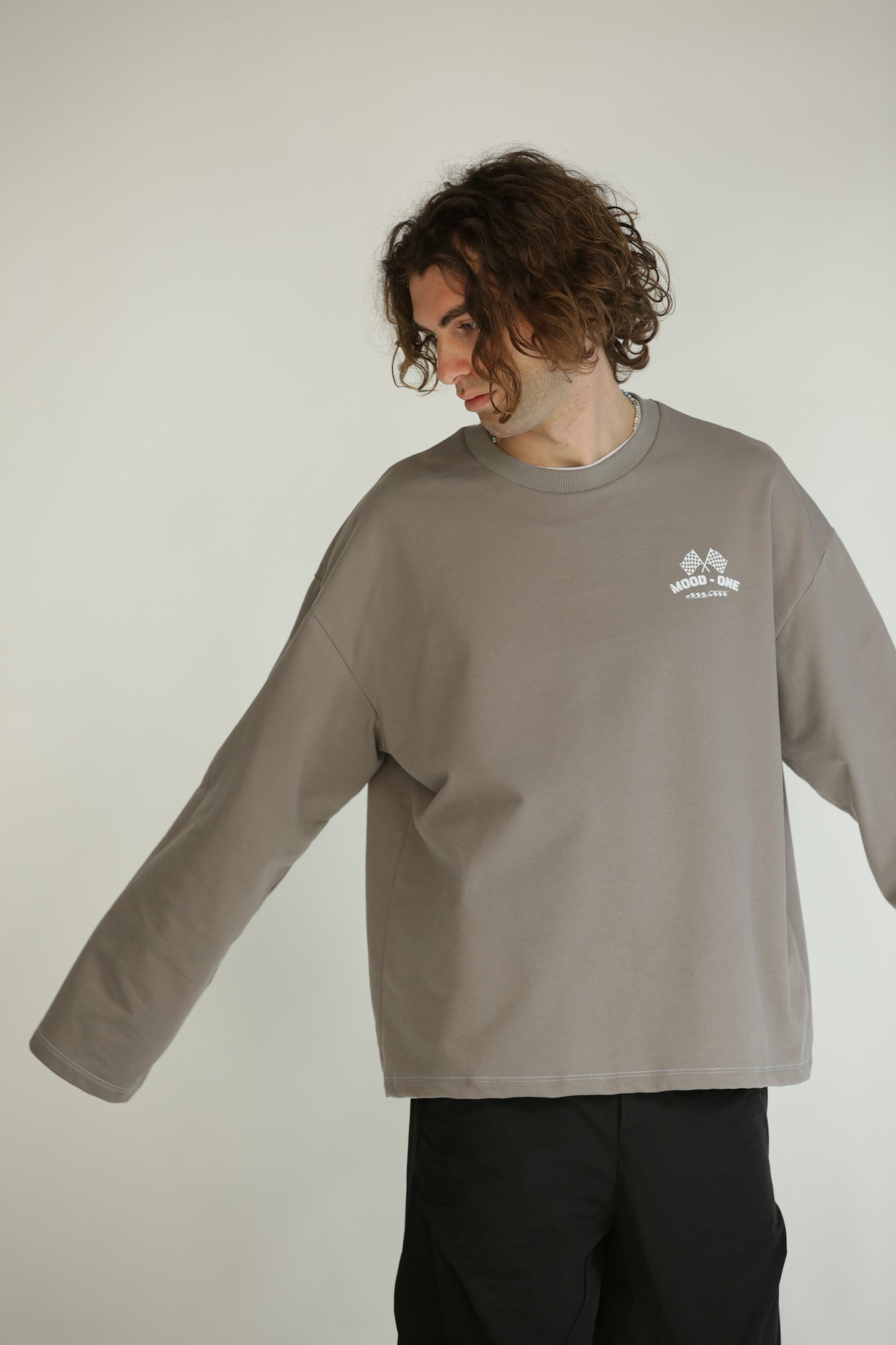 Long sleeve moto cross titanio