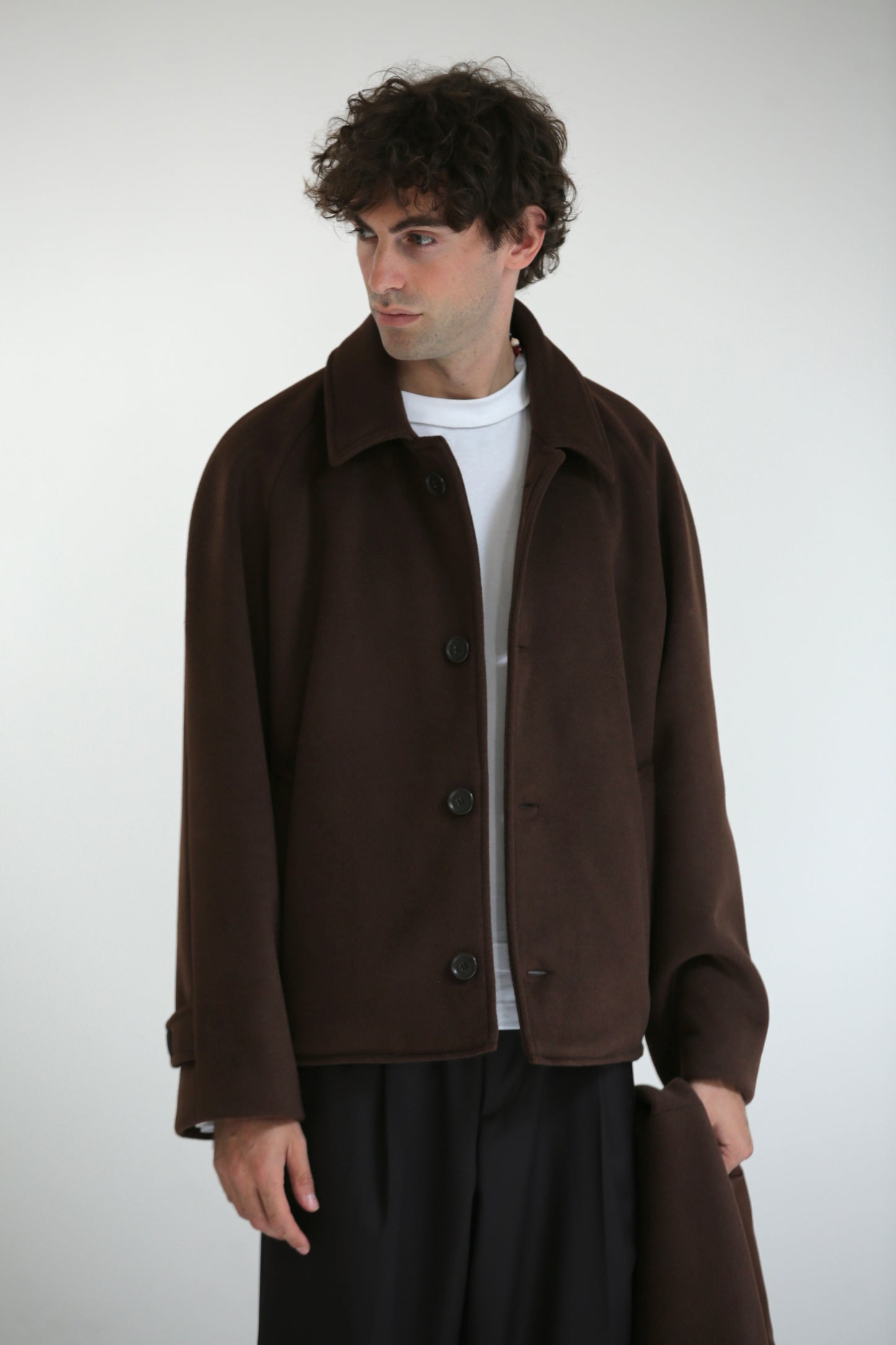 Cappotto lungo/corto panno moro