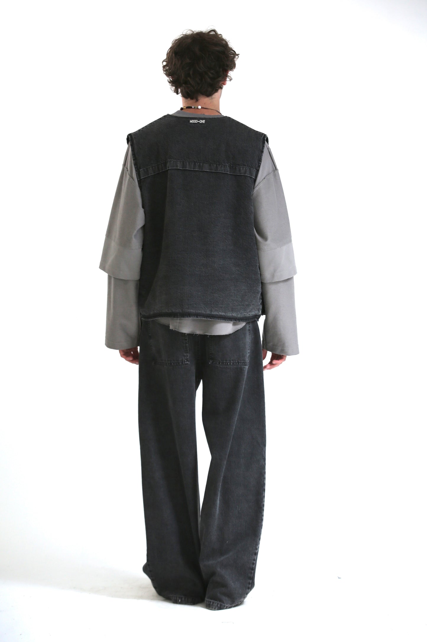Gilet denim lavaggio black