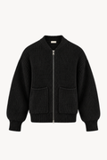 Black Full-Zip Knit Jacket