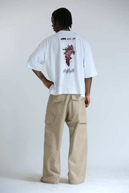 T-shirt city bianca manica 3/4