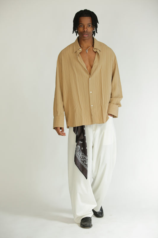 Camicia crepes beige