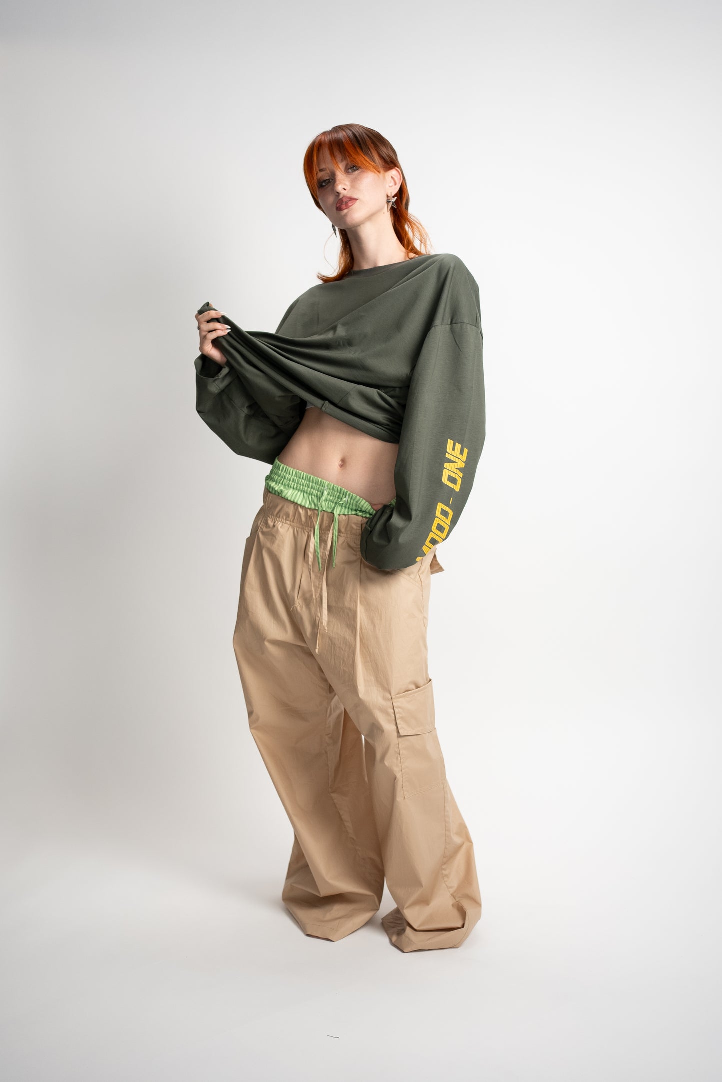 Long sleev unisex verde