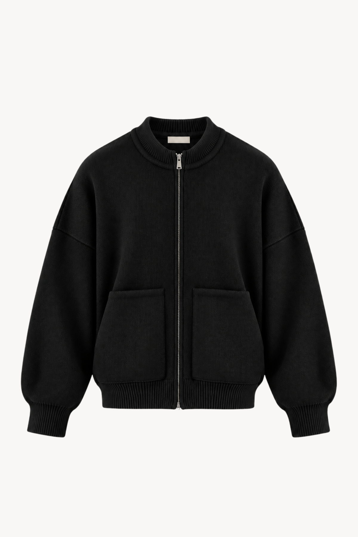 Black oversized Knit Bomber