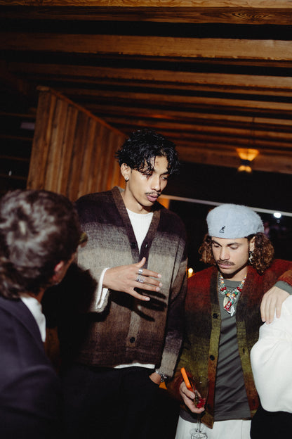 Cardigan mohair moro/biege