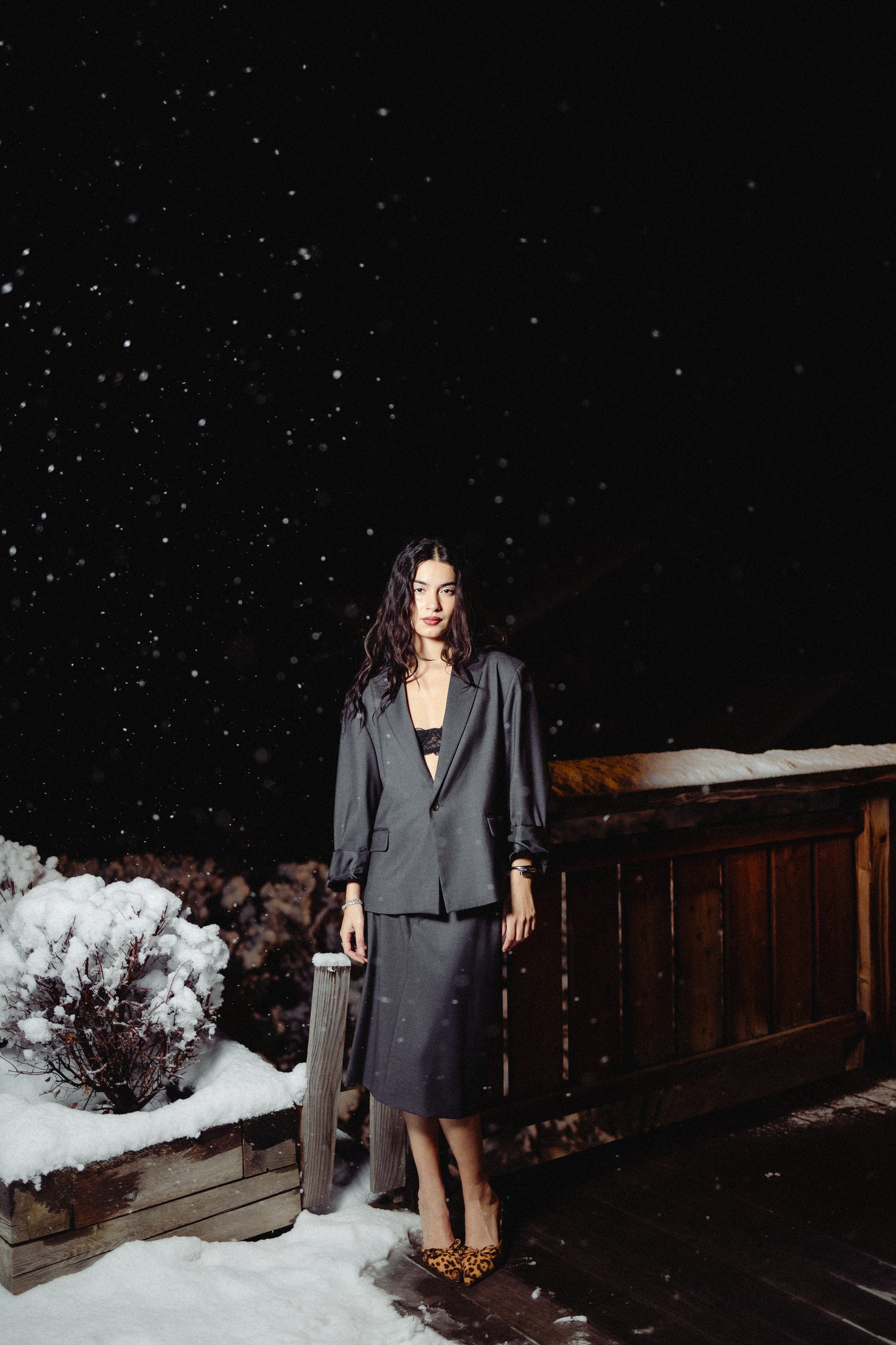 Giacca oversize monopetto crop