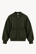 Green Oversized Knit Bomber