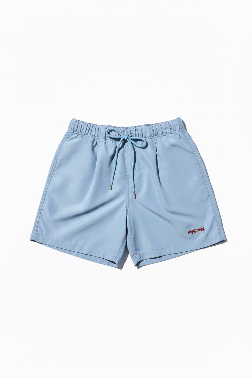 Ice blue beach shorts