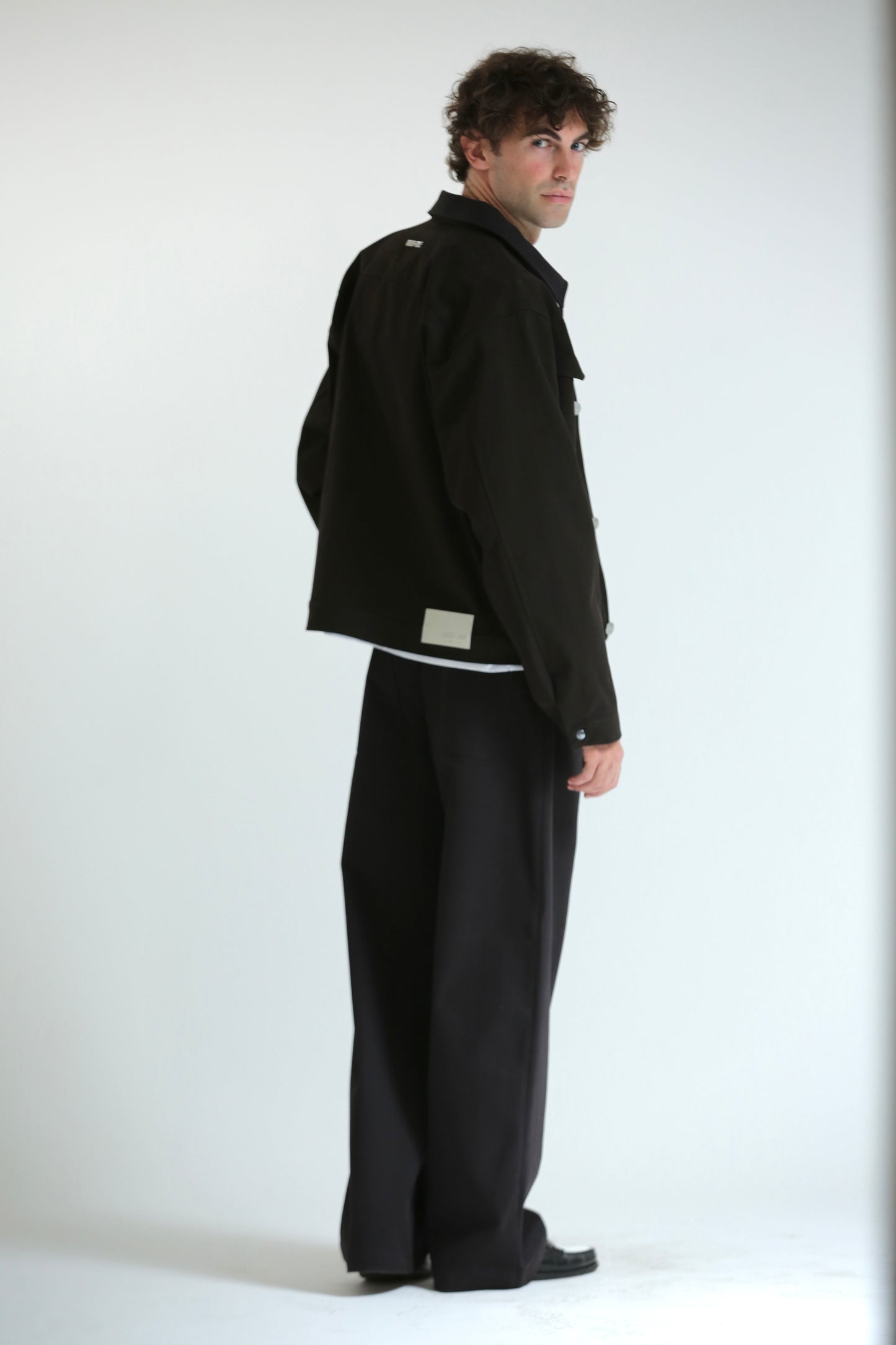 Work jacket collo contrasto moro