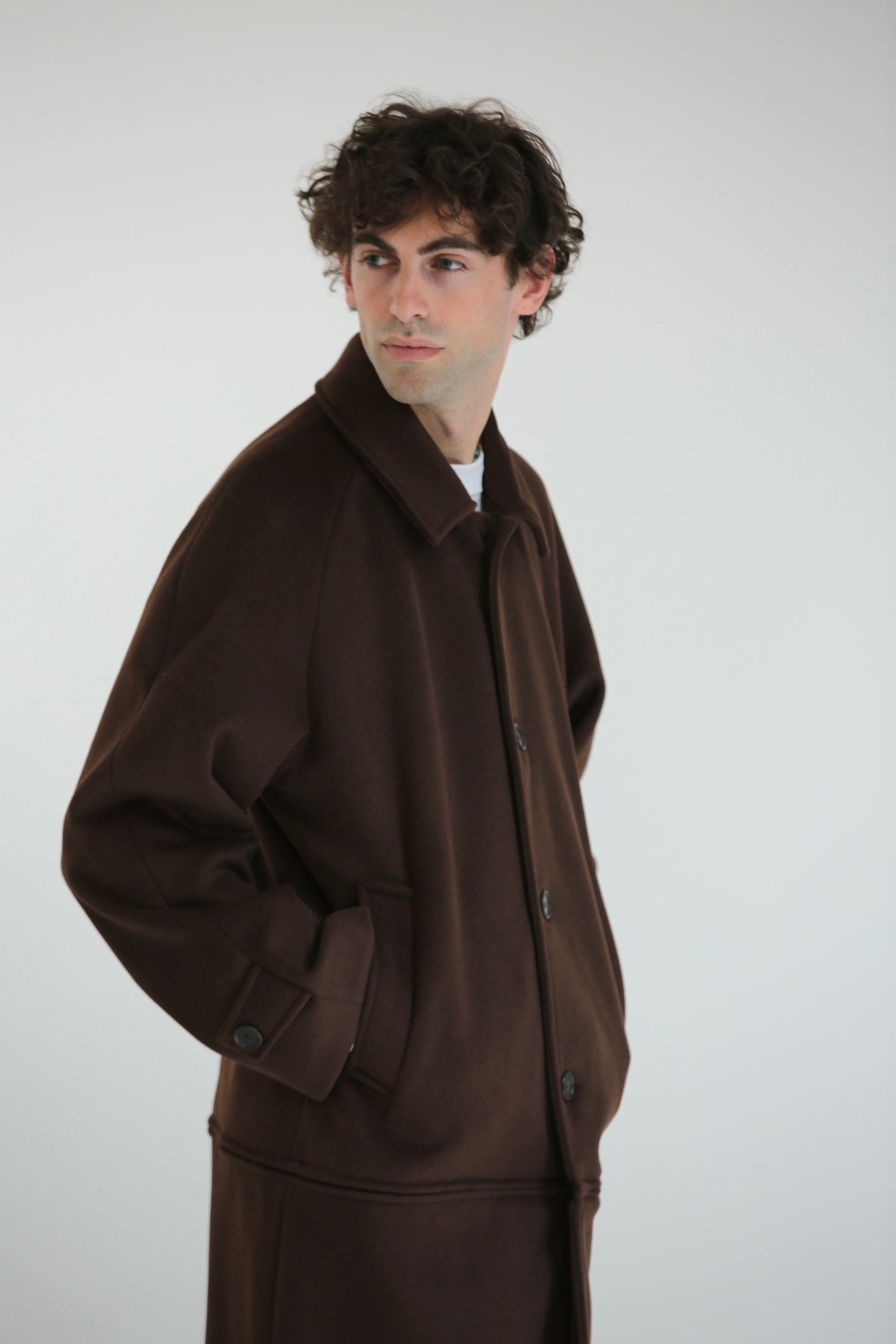 Cappotto lungo/corto panno moro