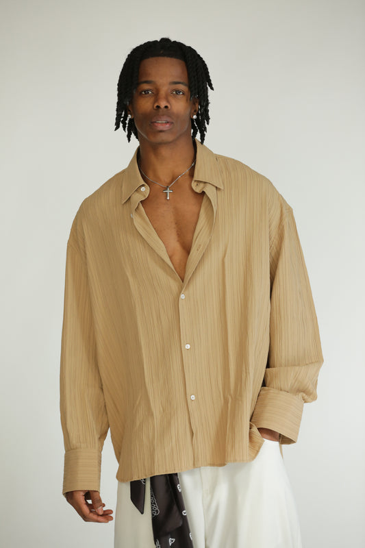 Camicia crepes beige