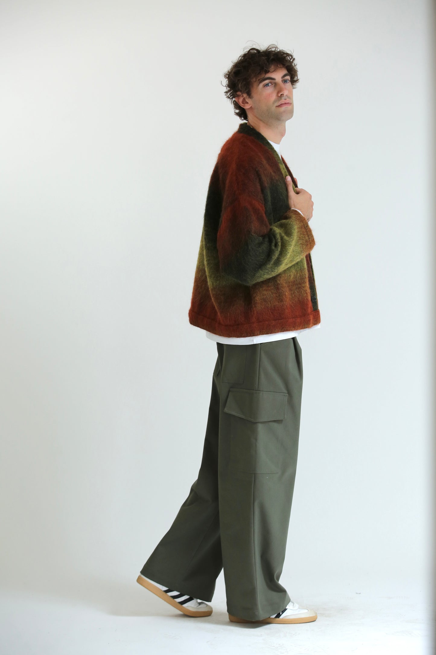 Pantalone tasconato verde cotone