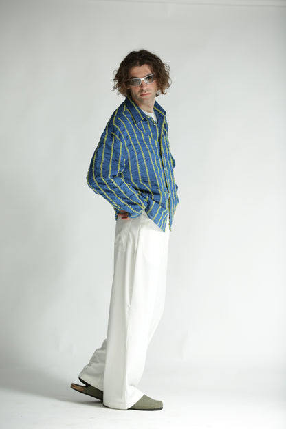 Camicia rilievo celeste