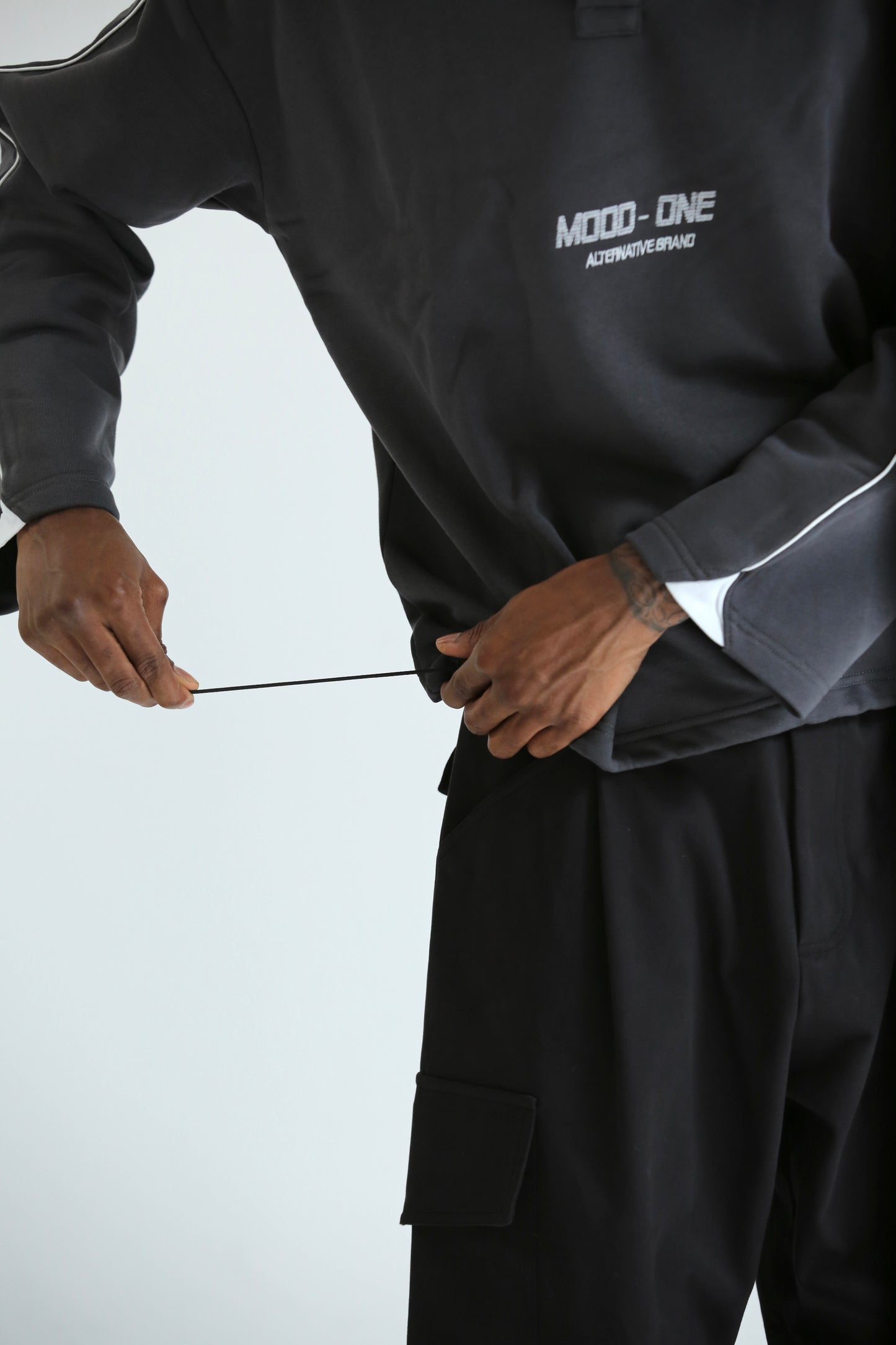 Felpa polo piombo