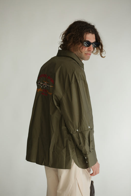 Camicia manica smontabile verde militare