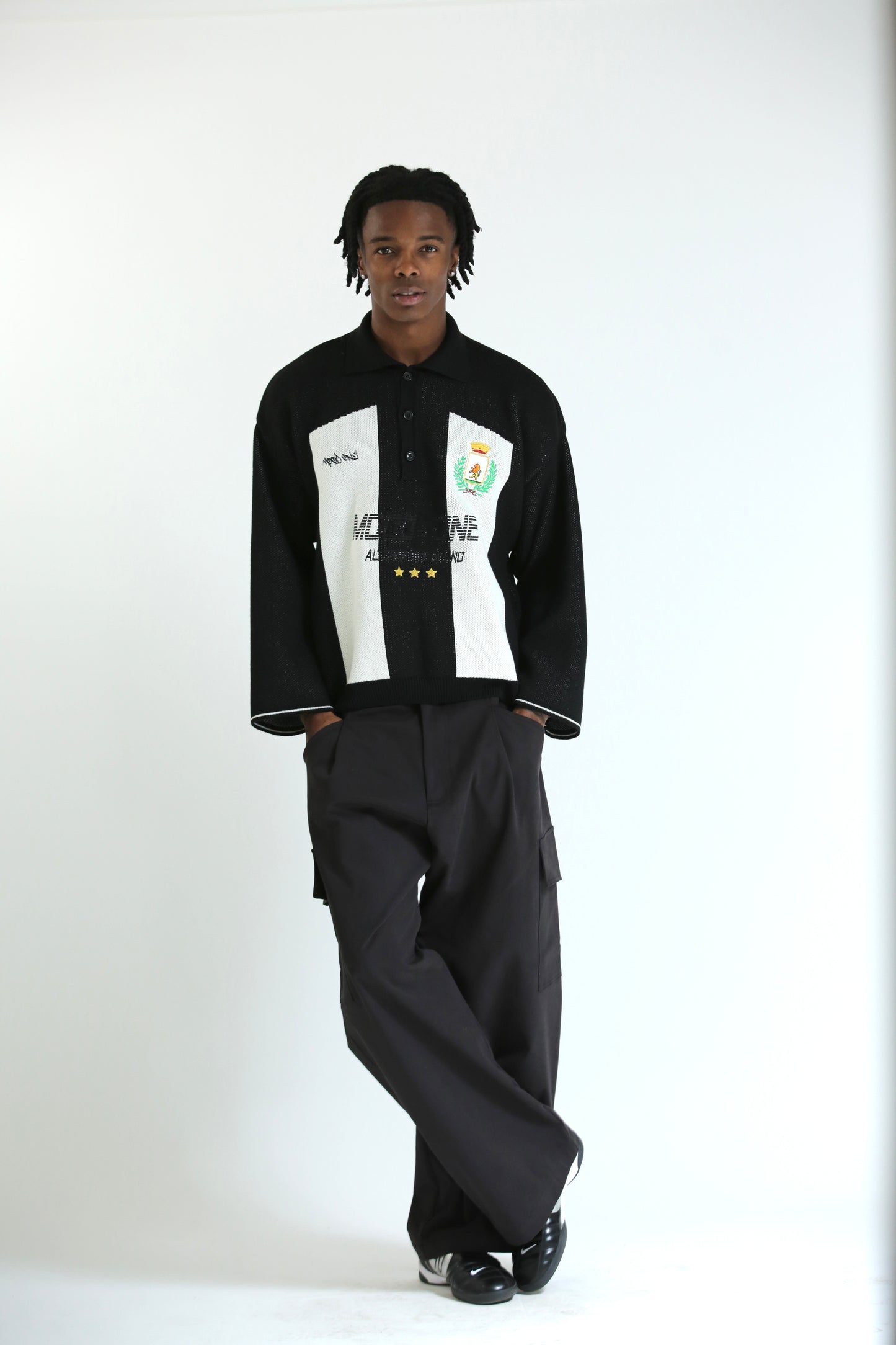 Pantalone tasconato nero cotone