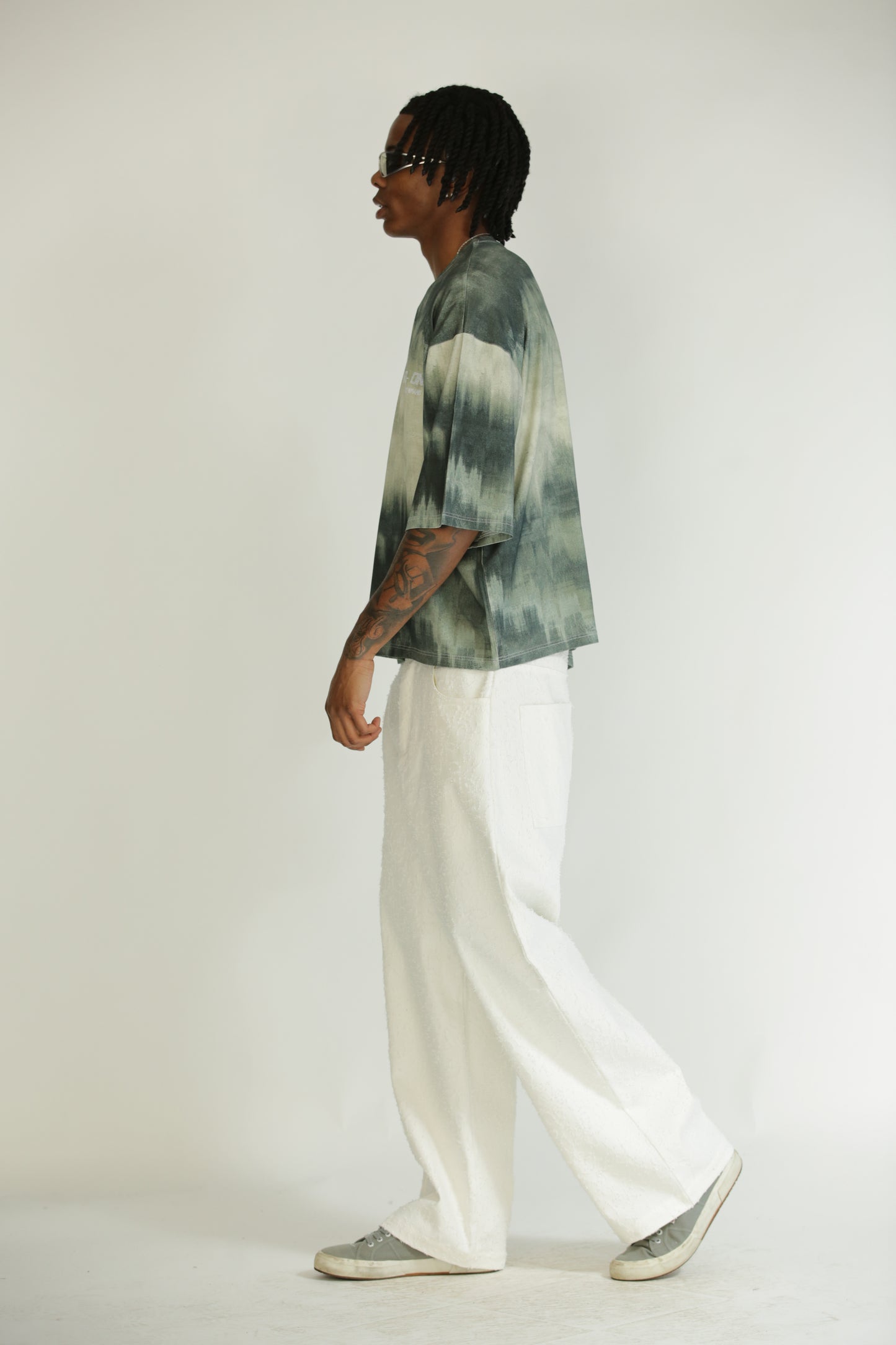 Denim graffiato bianco