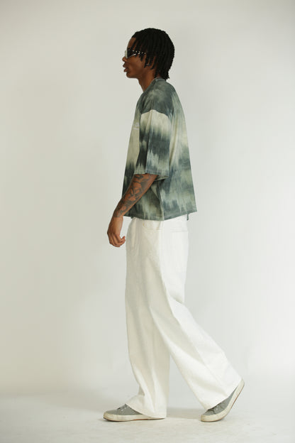 Denim graffiato bianco