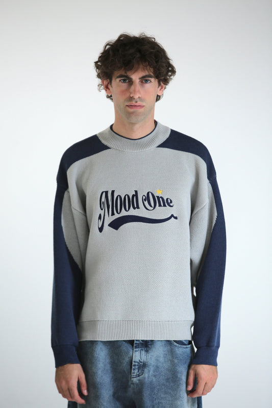 Maglione logo grigio
