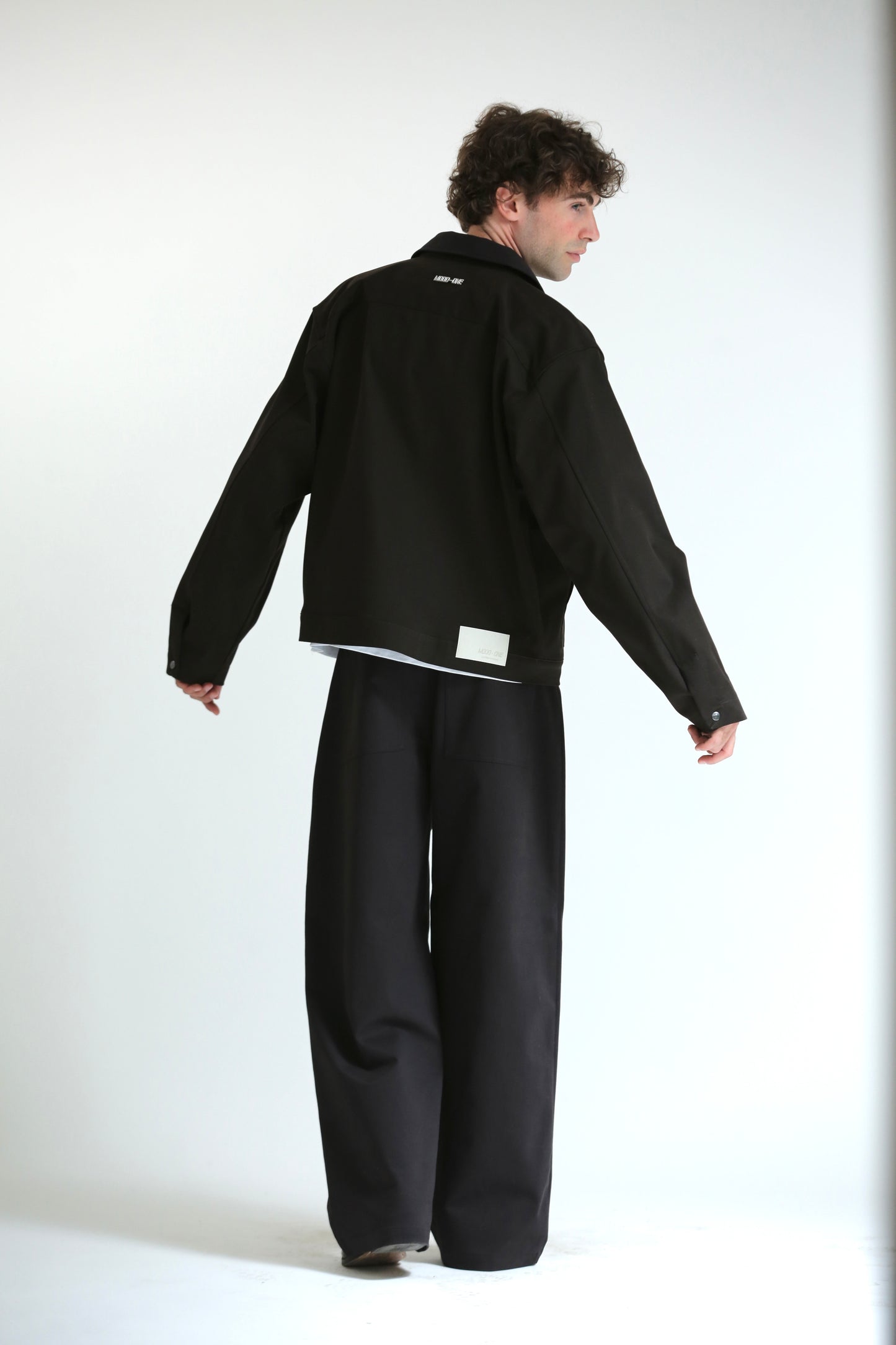 Work jacket collo contrasto moro