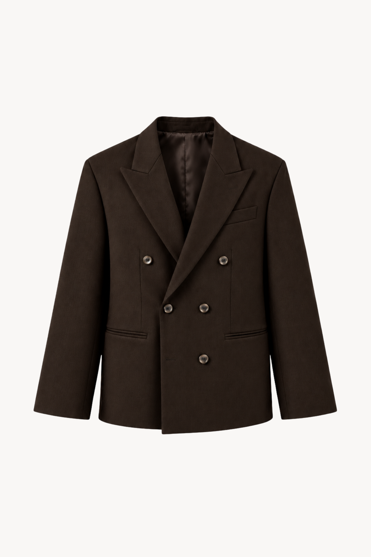 Brown Double-Breasted Blazer
