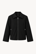Black Tailored Zip Jacket