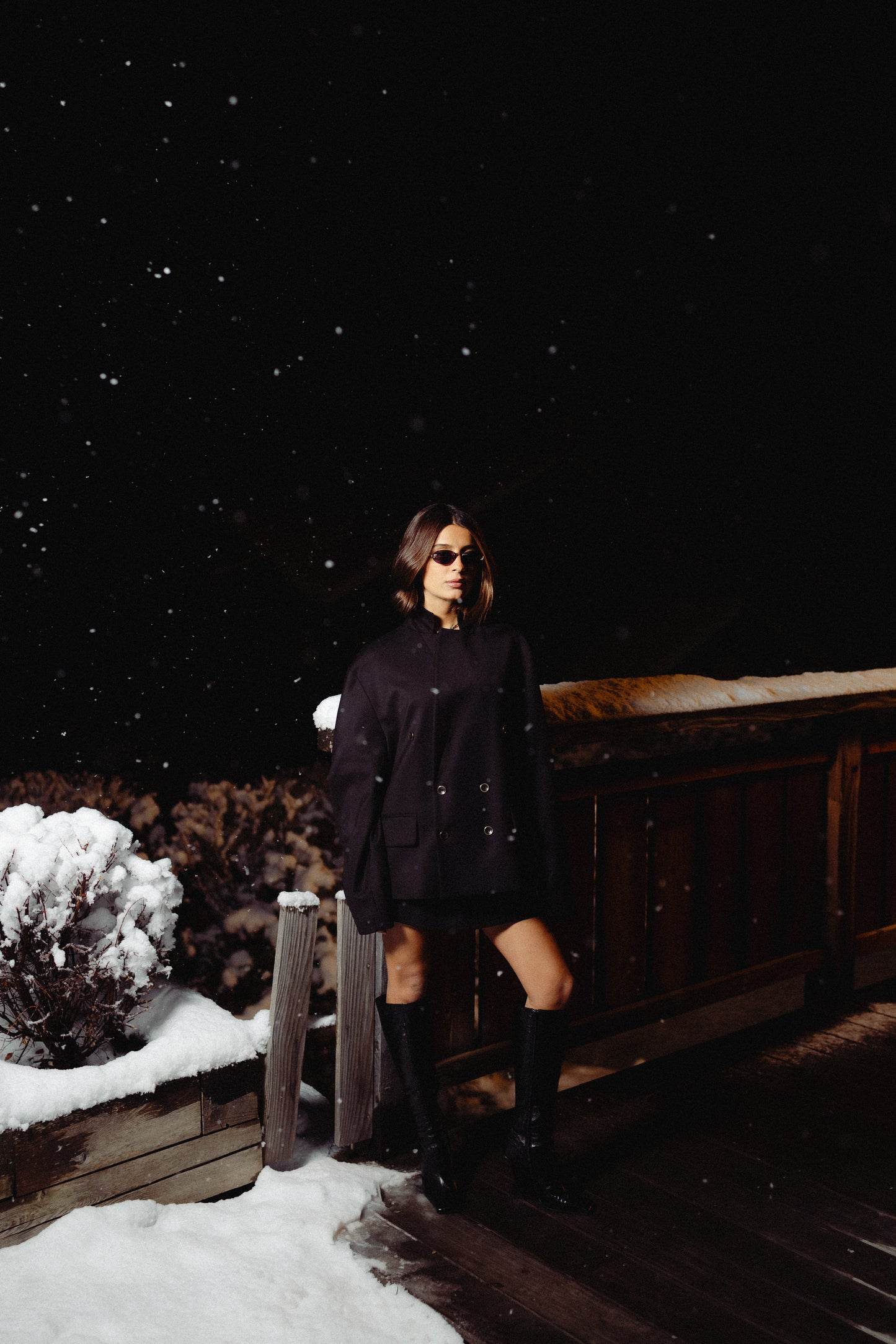 Giacca oversize doppiopetto crop