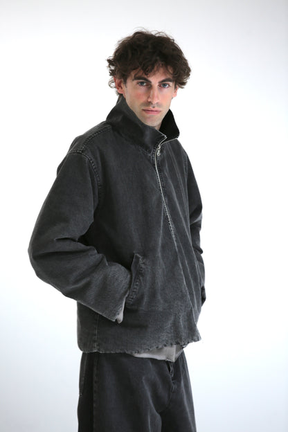 Giubbotto denim lavaggio black