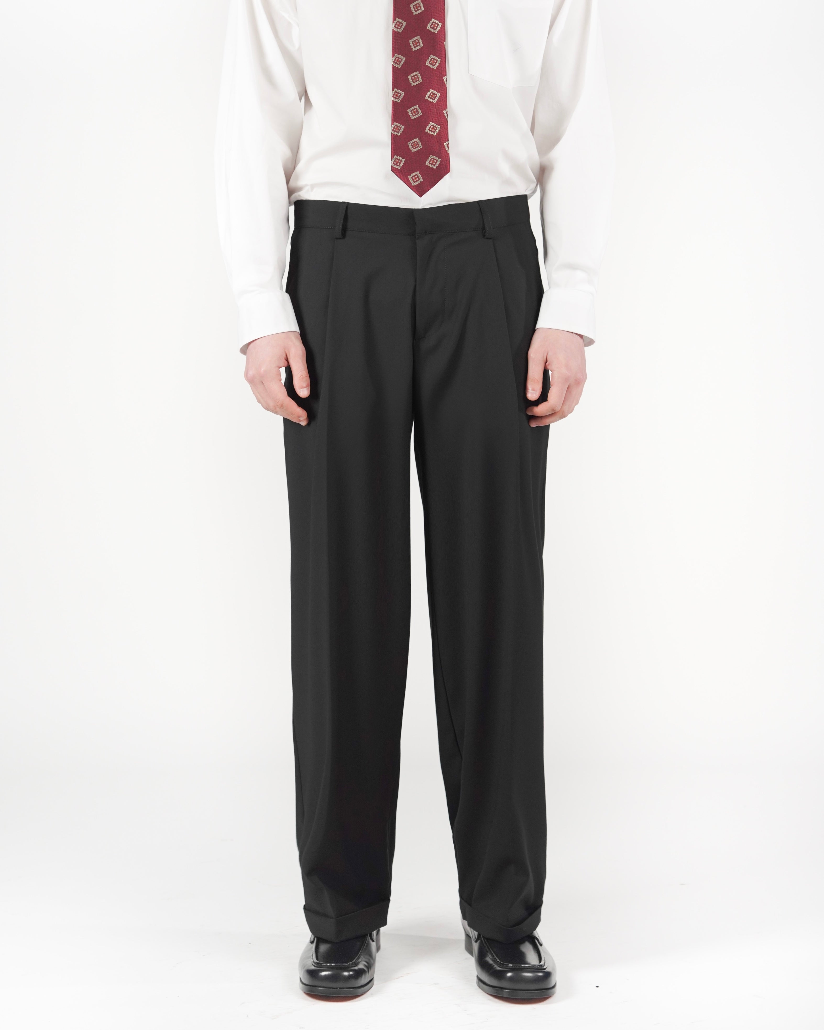 Pantalone loose fit sartoriale nero