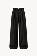 Black Loose-Fit Tailored Trousers