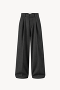 Grey Loose-Fit Tailored Trousers