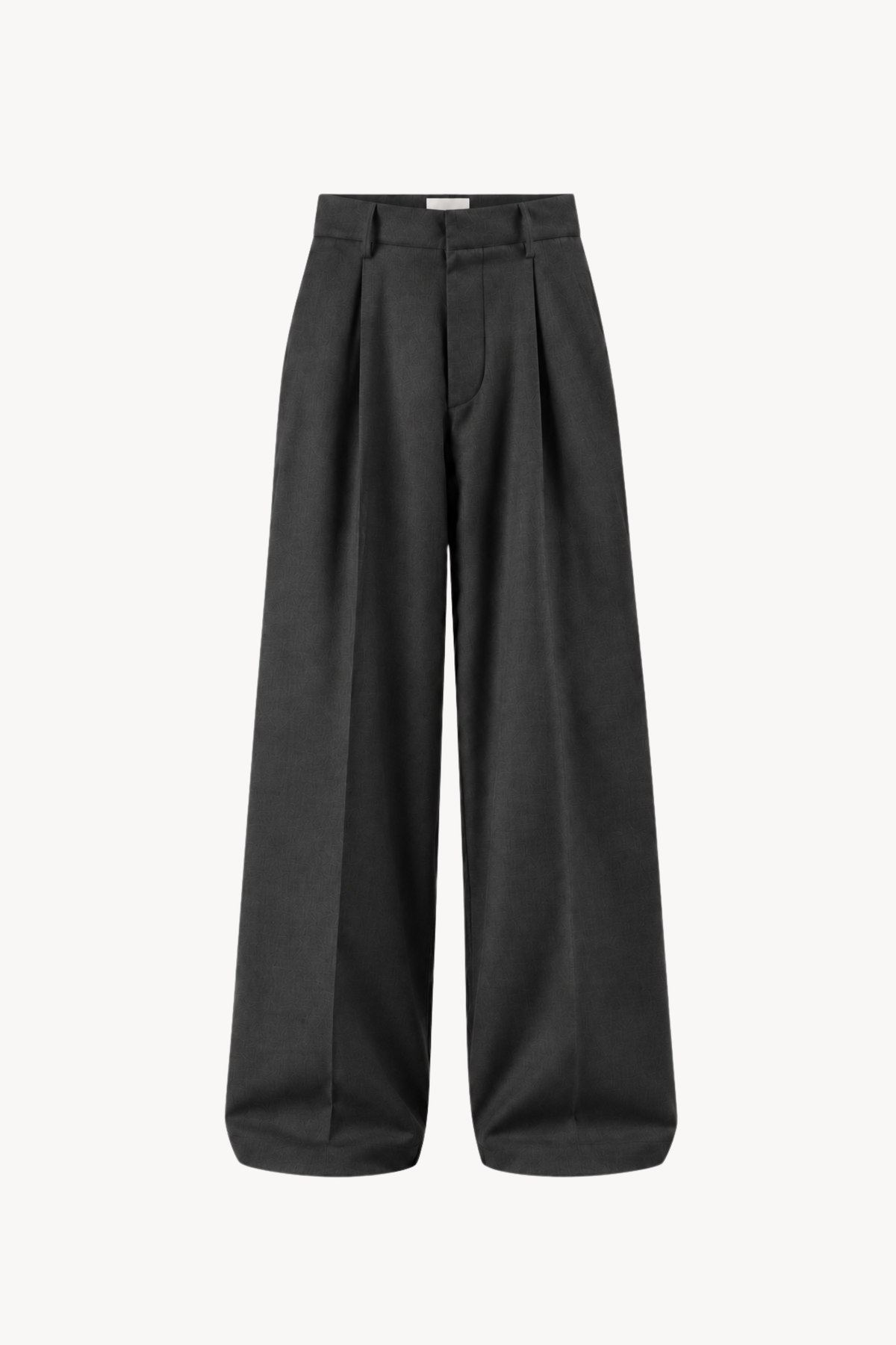 Grey Loose-Fit Tailored Trousers