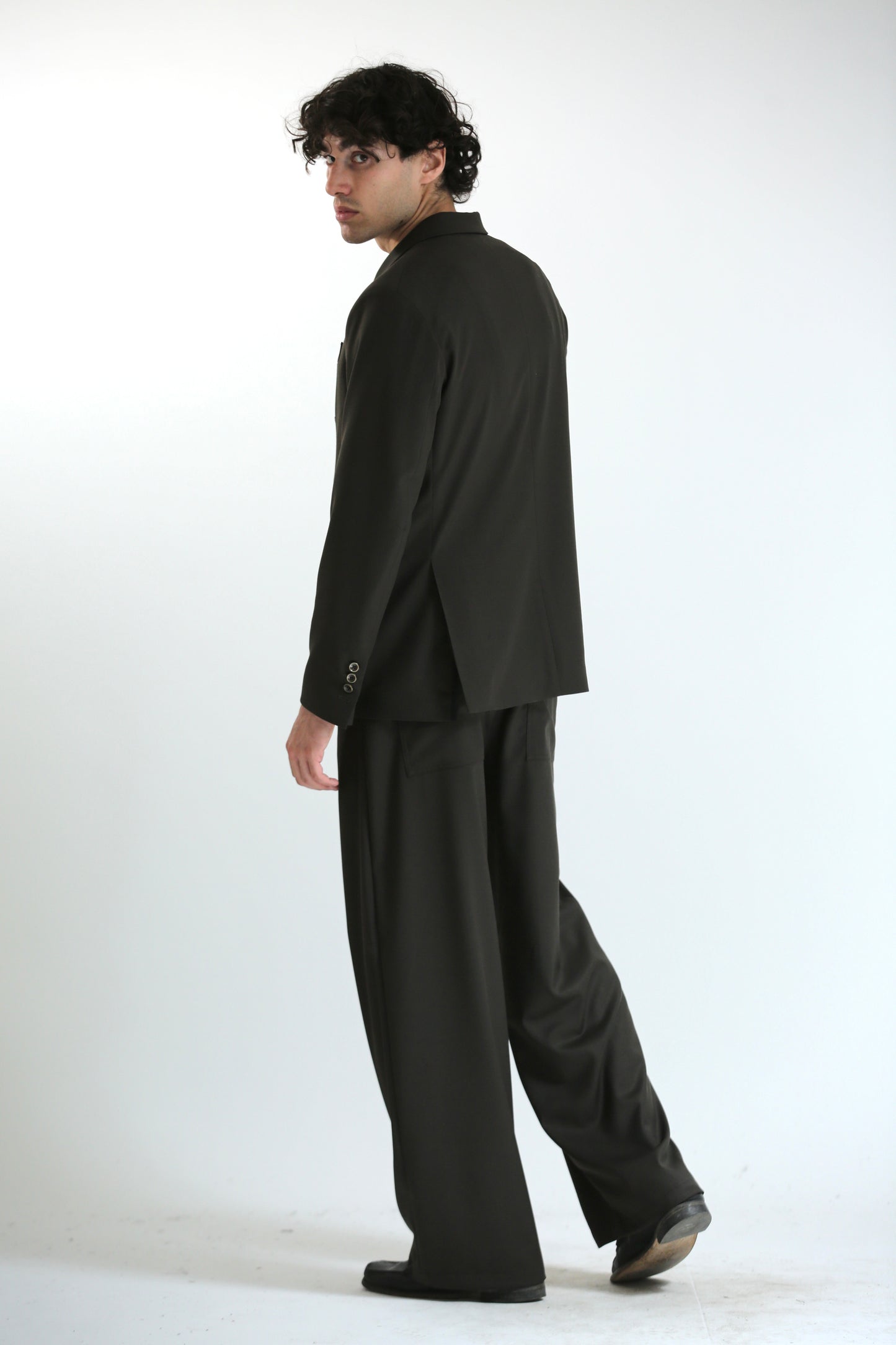 Pantalone Baggy verde scuro