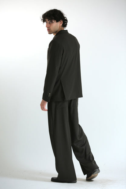Pantalone Baggy verde scuro