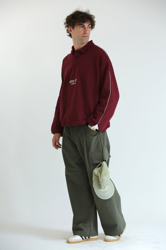 Felpa polo bordeaux