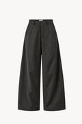 Grey Pinstripe Baggy Tailored Trousers