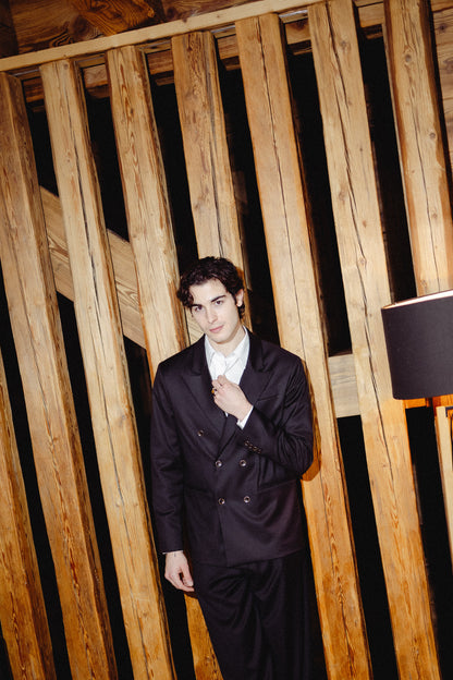 Giacca doppiopetto nera