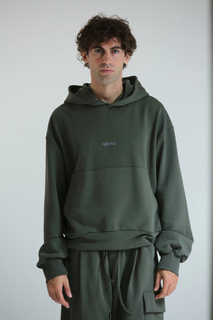 Felpa cappuccio REVERSIBILE crop