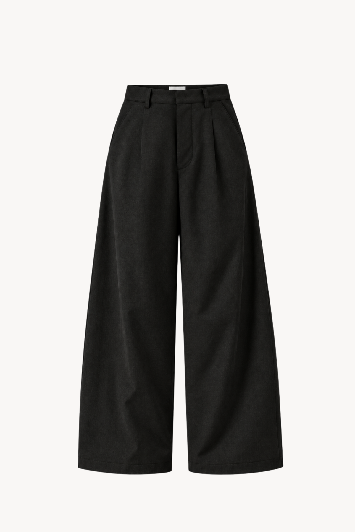 Black Baggy Tailored Trousers