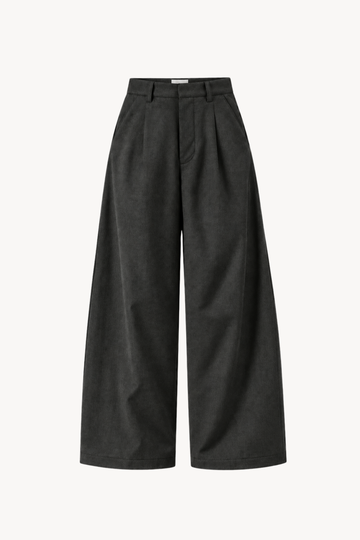 Grey Baggy Tailored Trousers