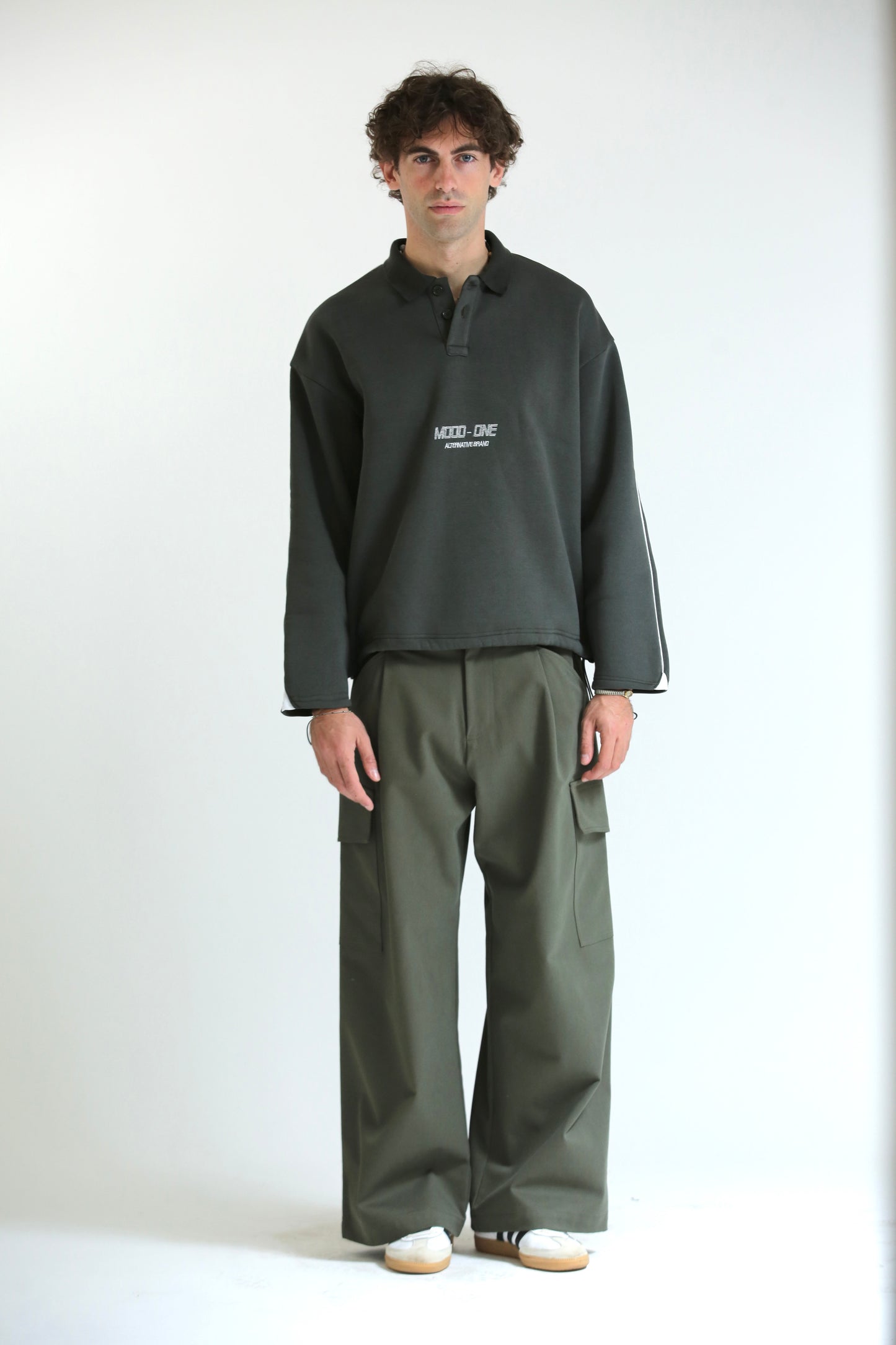 Polo felpa verde