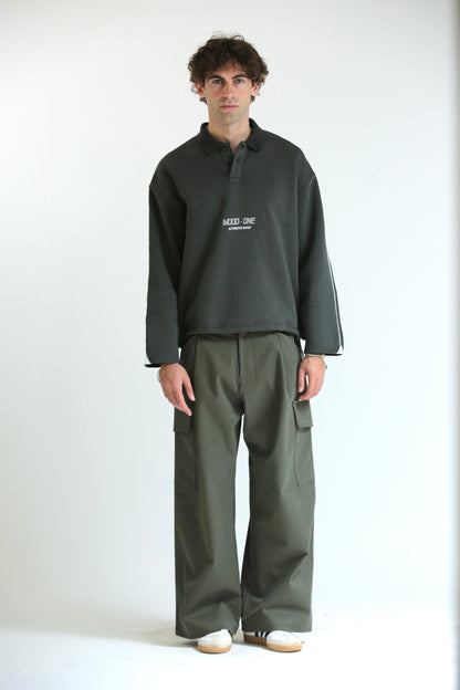 Polo felpa verde