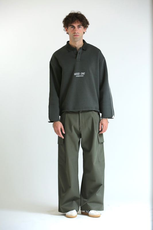Polo felpa verde