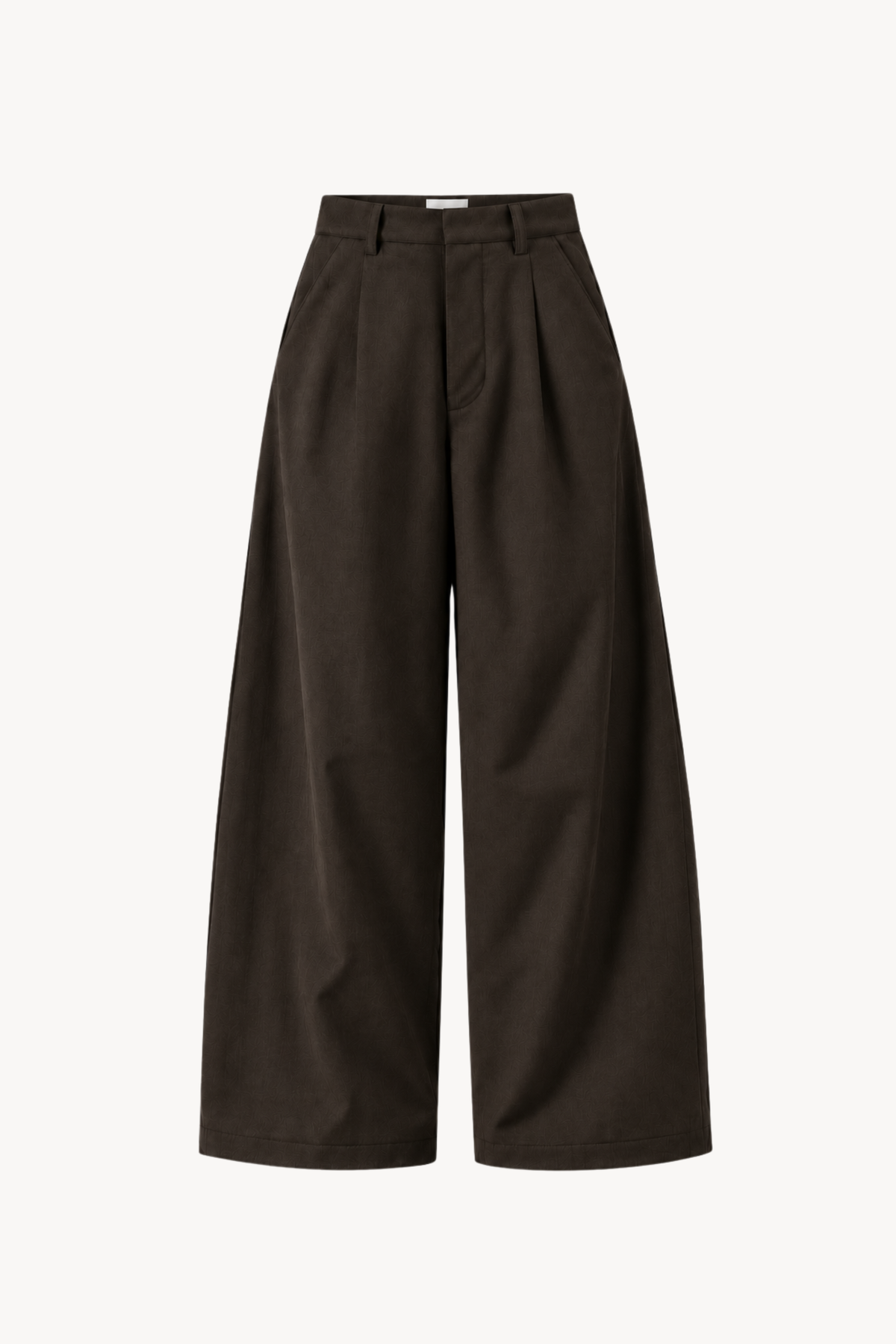 Brown Baggy Tailored Trousers