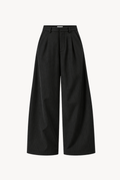 Black Pinstripe Baggy Tailored Trousers