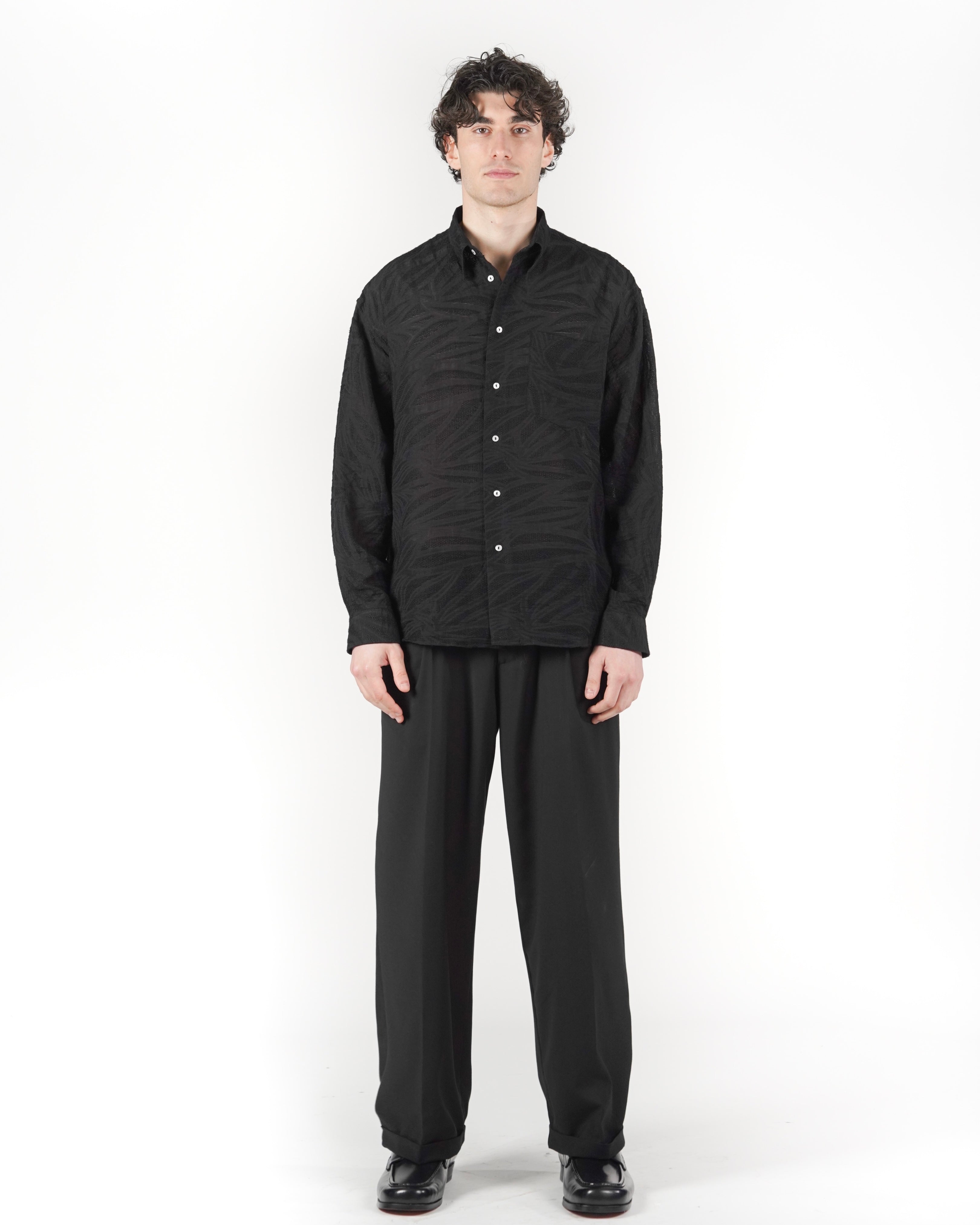 Pantalone loose fit nero