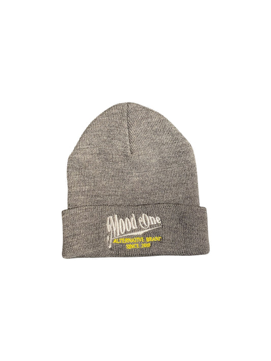 Beanie grigio chiaro logo vintage