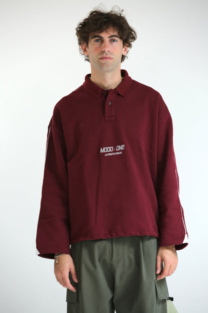 Felpa polo bordeaux